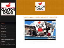 Tablet Screenshot of claytondrug.com